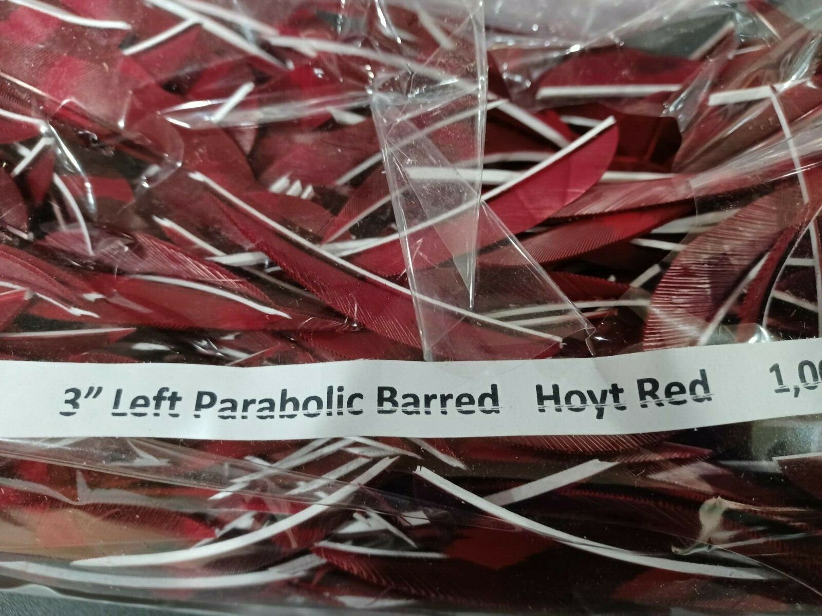 12 Ozark 3" Left Wing Parabolic Feathers Dozen Fletchings, Vanes