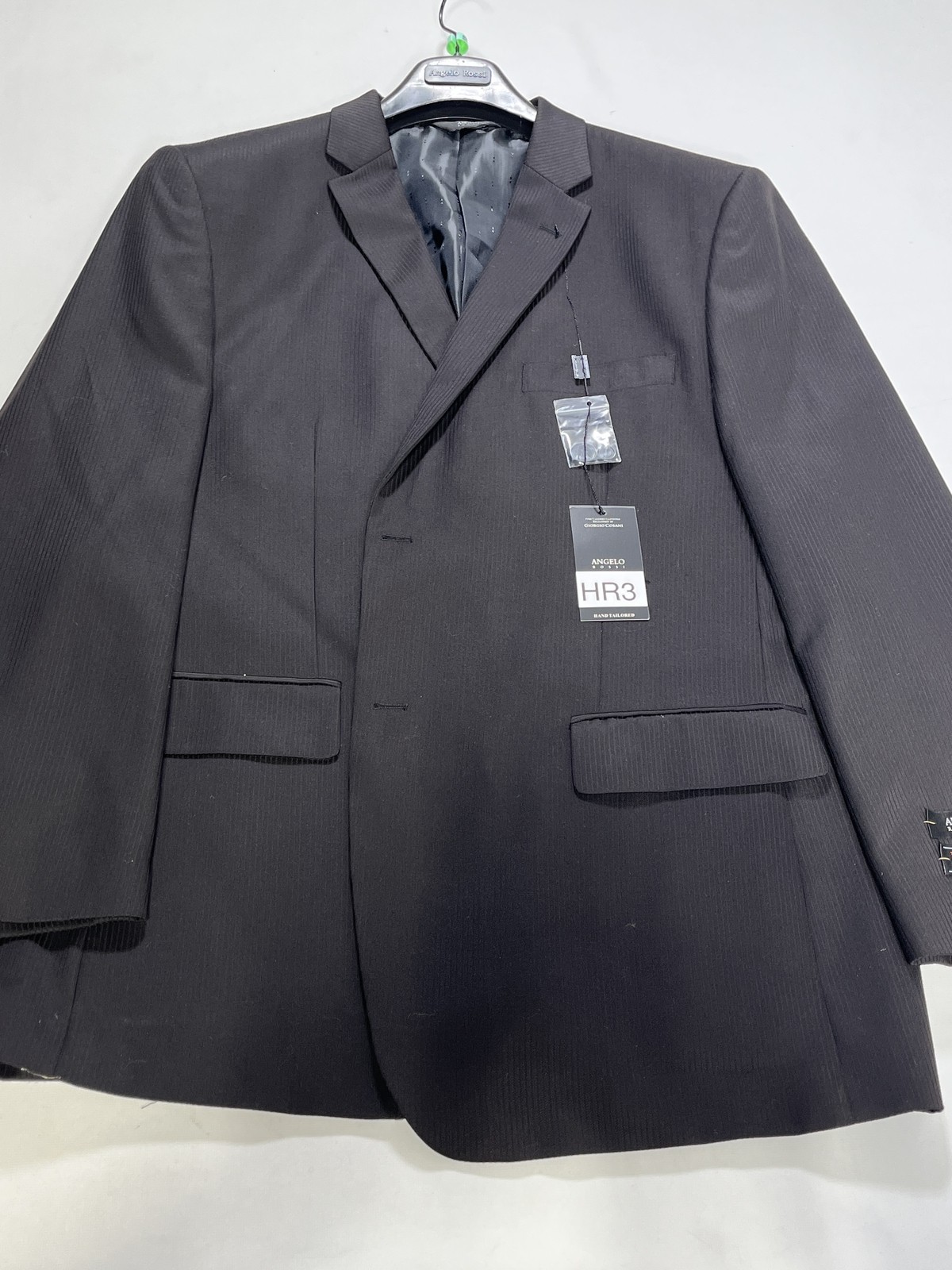 Mens Angelo Rossi Black Suit Jacket Size 48R NEW