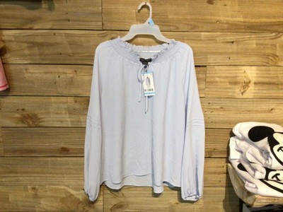 New Social Standard by Sanctuary Tallie Long Sleeve Peasant Top Seaspray
