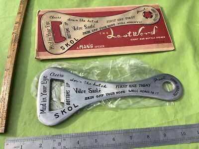 RETRO VINTAGE FATHERS DAY Man Cave Pub Gift GIANT BEER BOTTLE OPENER Last Word