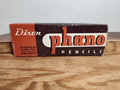 Partial Box of 5 Vintage Dixon Phano Pencils # 71 Red in Original Box