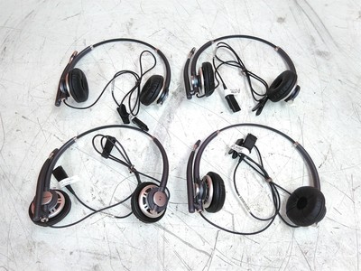 Lot of 4 Defective Plantronics HW301N Wideband Headset AS-IS for Repair