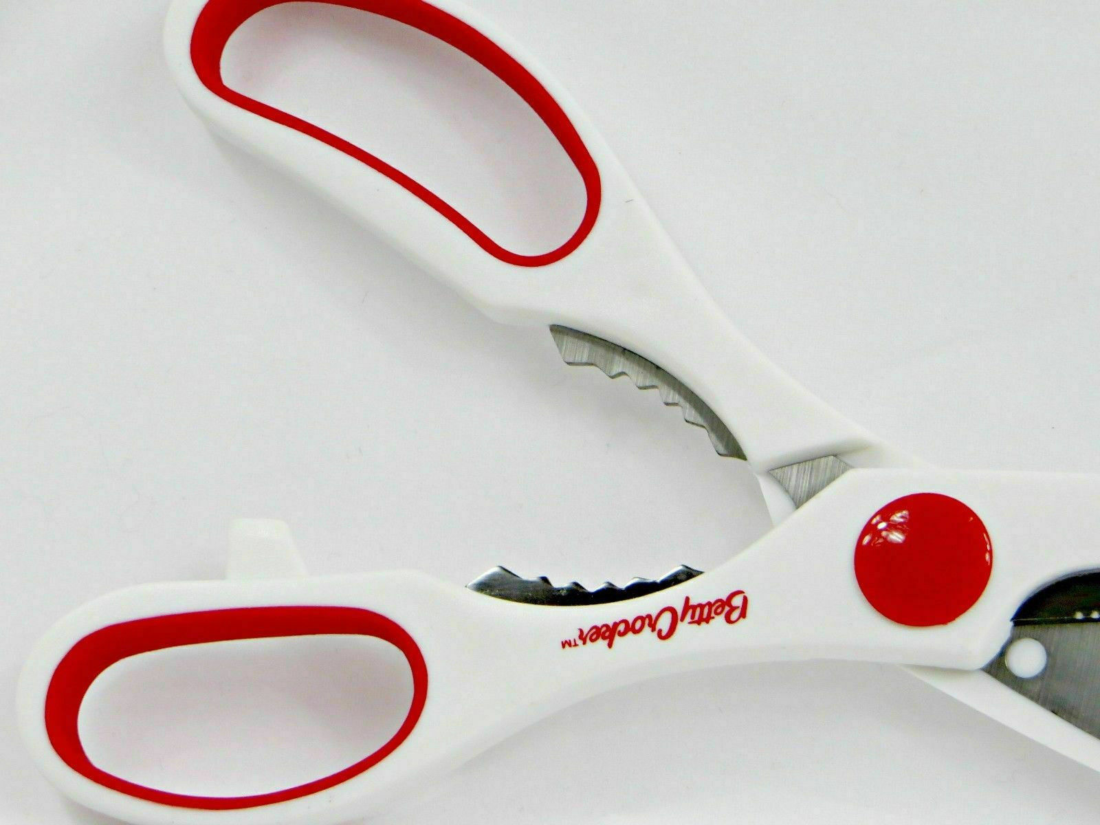 Lot Of 2 Betty Crocker Kitchen Scissors Shears Essentials Soft Grip Handle 8.5