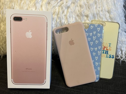 iPhone - 【美品】iPhone 7 Plus Rose Gold 128 GB Apple iPhone 7 Plus Rose Gold 128GB UNLOCKED plus 3 Cases