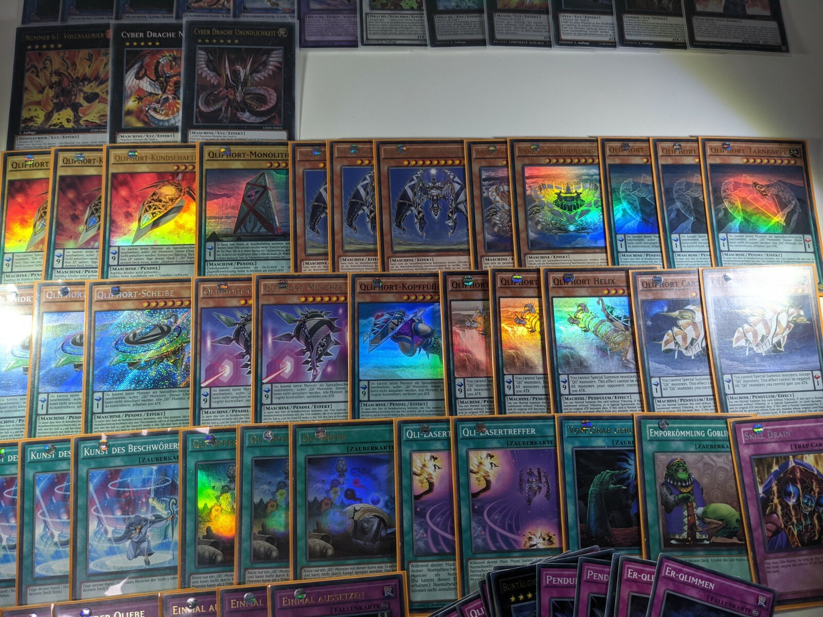 Yugioh QLIPHORT PENDEL DECK (Komplett Turnierfähig, 15 Extra Skill Drain UVM)