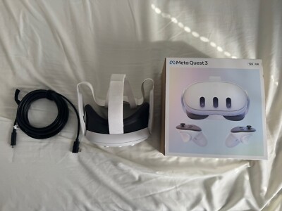 Meta Quest 3 128GB VR Headset With Quest Link Cable