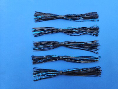5 Blue Chrome silicone skirt replacement material Tabs Spinner bait jig