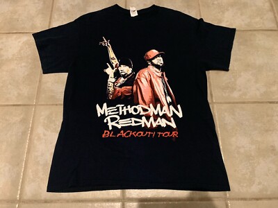Method Man Red Man M Black Shirt Blackout Tour 2016 Australia New Zealand RARE