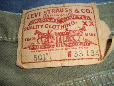 levis 501 olive green
