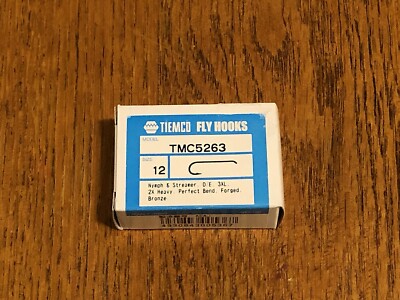 100 Tiemco Fly Tying Hooks, TMC 5263, Size 12