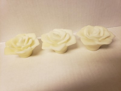 3 pc LED floating flower lights wedding decor flameless rubber