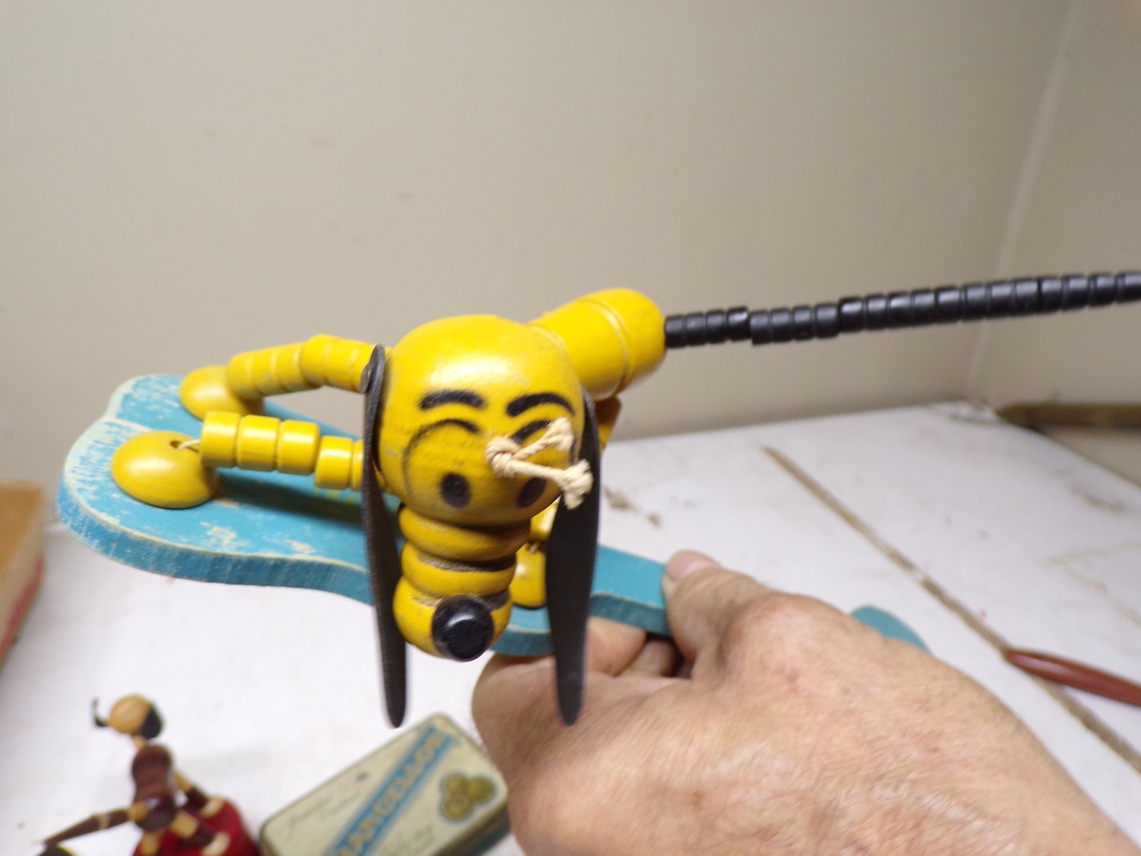 1931 Fisher Price Pop Up Kritter Wood Bead Pluto