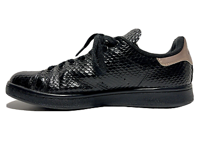 adidas Original Stan Smith Leather Black Snake Sneakers Women US 9 Low AQ5939