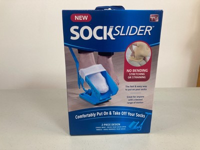 Sock Slider Aid Shoe Horn As Seen On TV Kit Put Socks On Off No Bending New