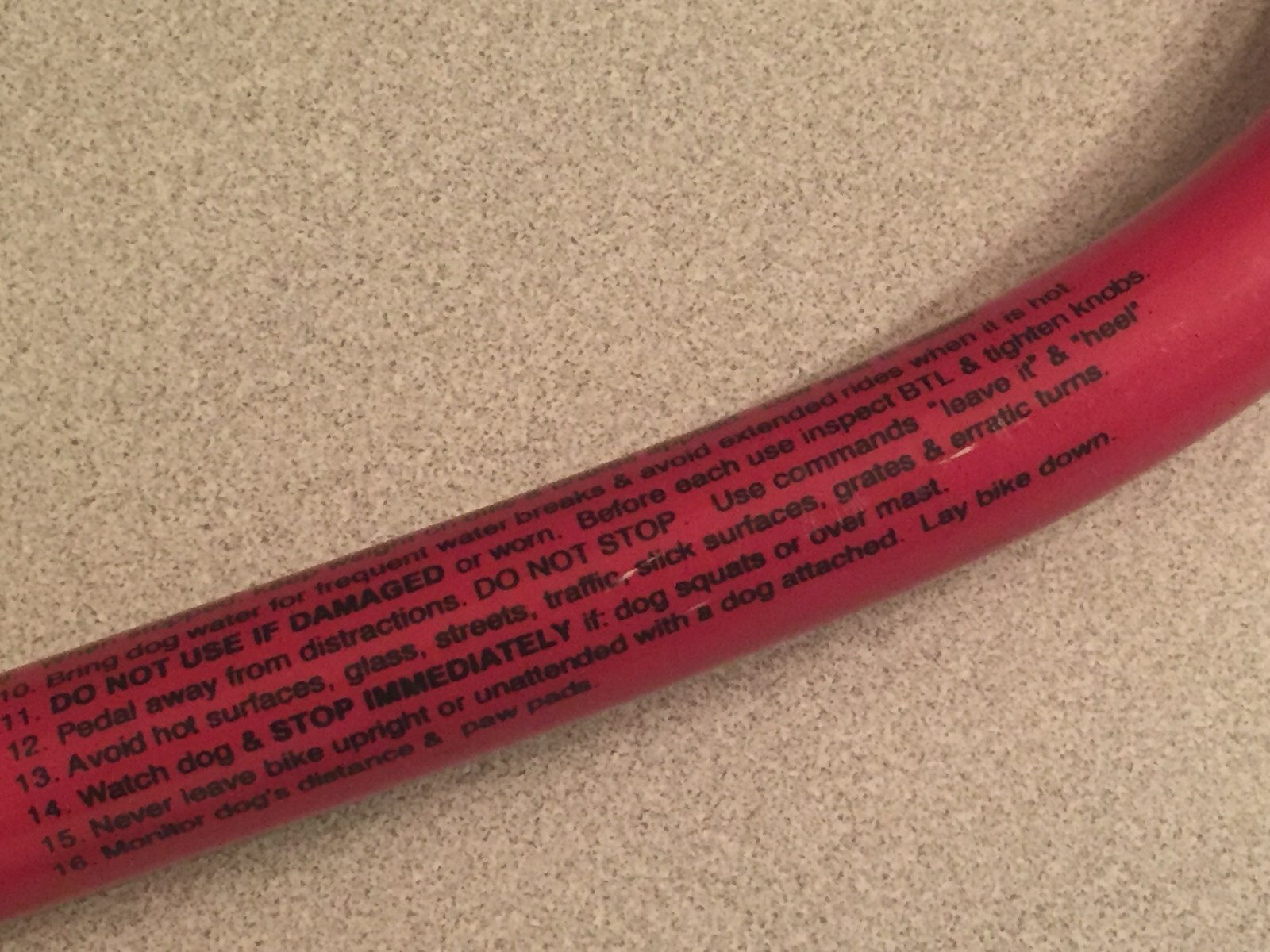 Bike Tow Leash BTL Red Dog Bicycle Leash