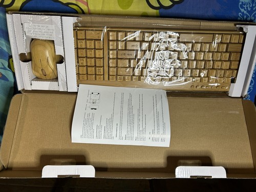 Bamboo Wooden Keyboard&Mouse Combo Wireless Multimedia Healthy Eco Friendly