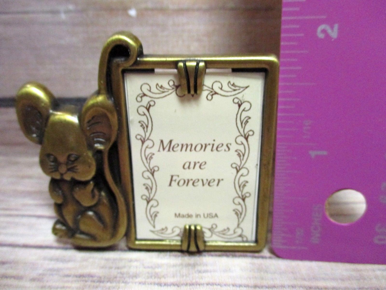 Mouse Picture Frame Small Brass Tiny