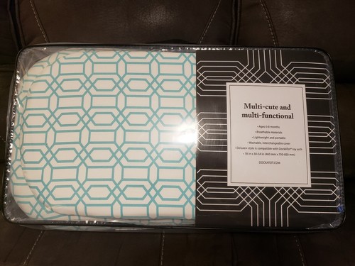 DockATot Deluxe+ Dock Minty Trellis - The All in One Baby Lounger, Portable Crib