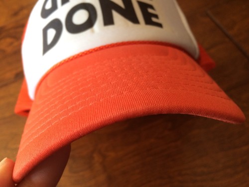 Trucker Hat Git-r-done Cap Snapback  Orange And White Foam And Mesh