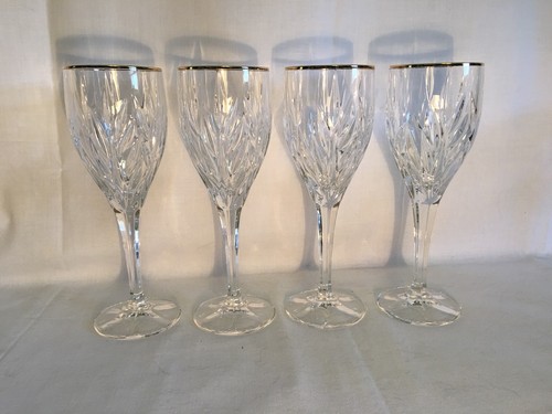 GORHAM  Crystal ~ STAR BLOSSOM GOLD ~ 12 Stems ~ Water & Wine ~ Excellent