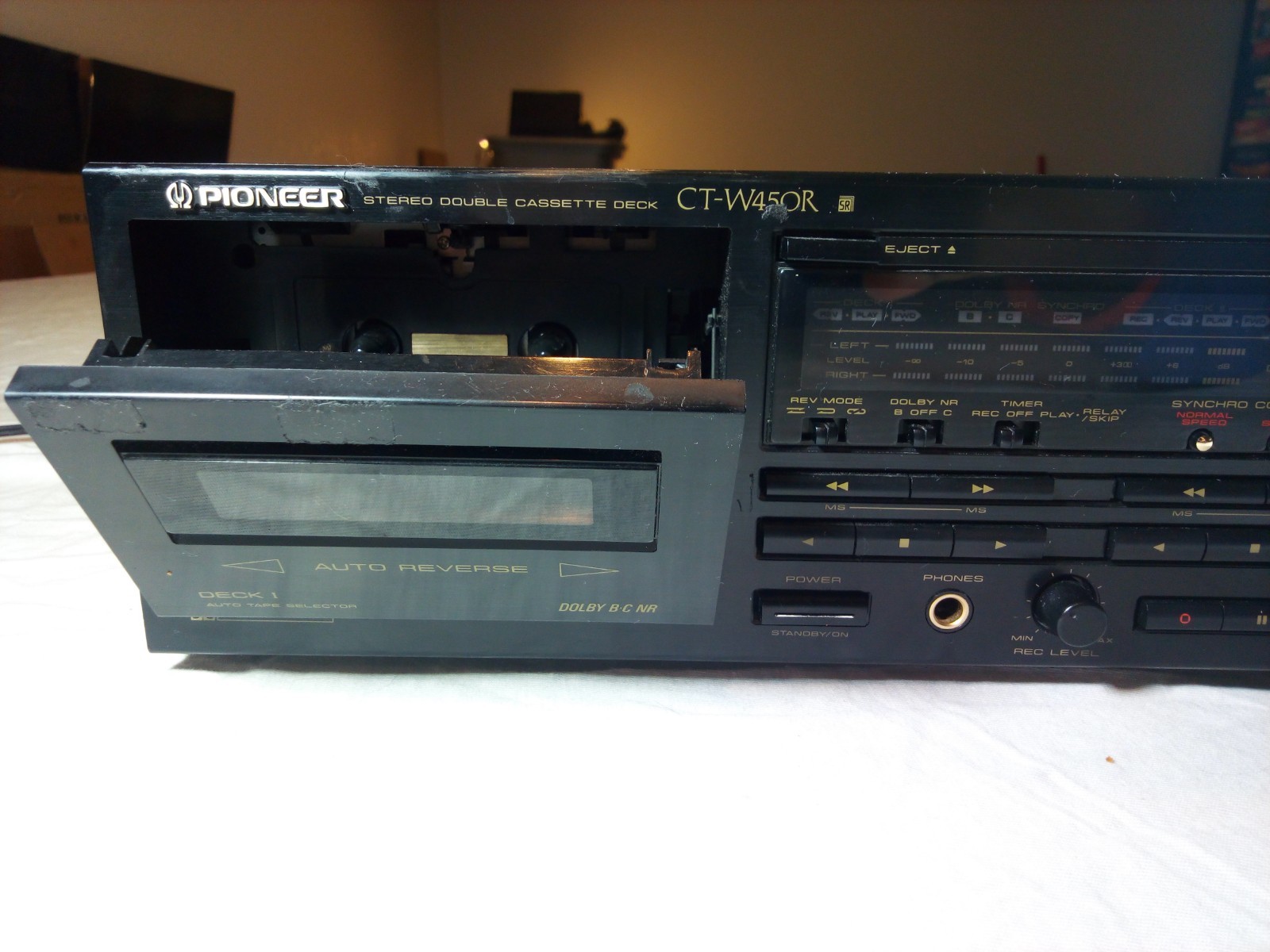 Vintage Pioneer Stereo Double Cassette Deck - CT-W450R (FOR PARTS)