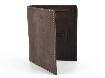Mens Premium Leather Compact Wallet by Visconti; Hunter Collection Gift Box (...