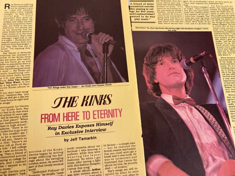 The Kinks, Two Page Vintage Clipping