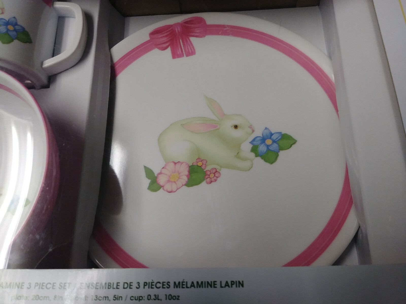 Portmeirion Botanic Garden Terrace Bunny Melamine 3 Piece Set