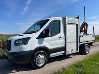 FORD TRANSIT TOOLBOX DROPSIDE HI-AB CRANE WINCH 2018 