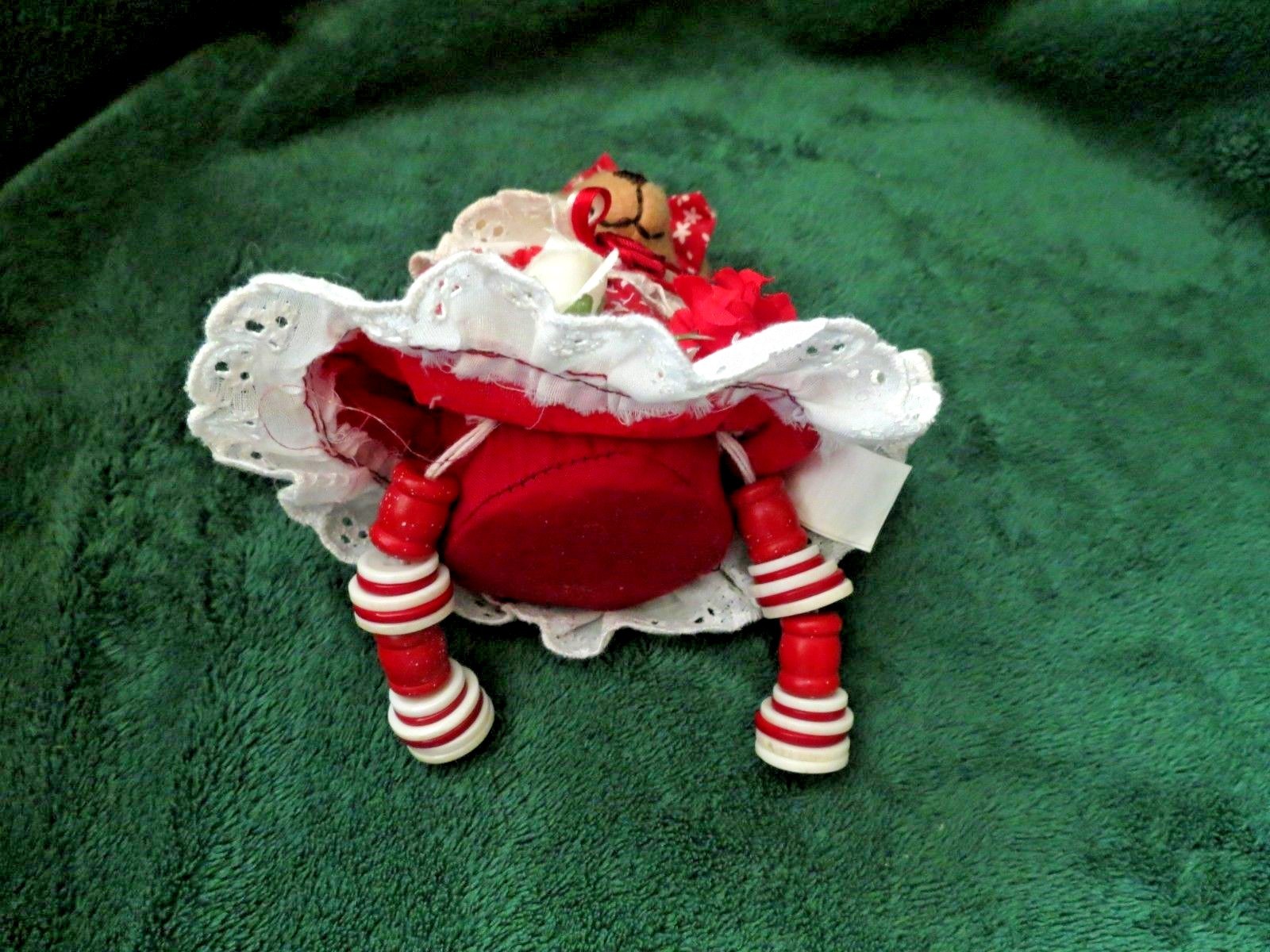 Bear Doll dangly Button legs sitter