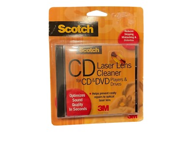3M Scotch Laser Lens Cleaner Disc Rare, New & Sealed for CD & DVD-2004