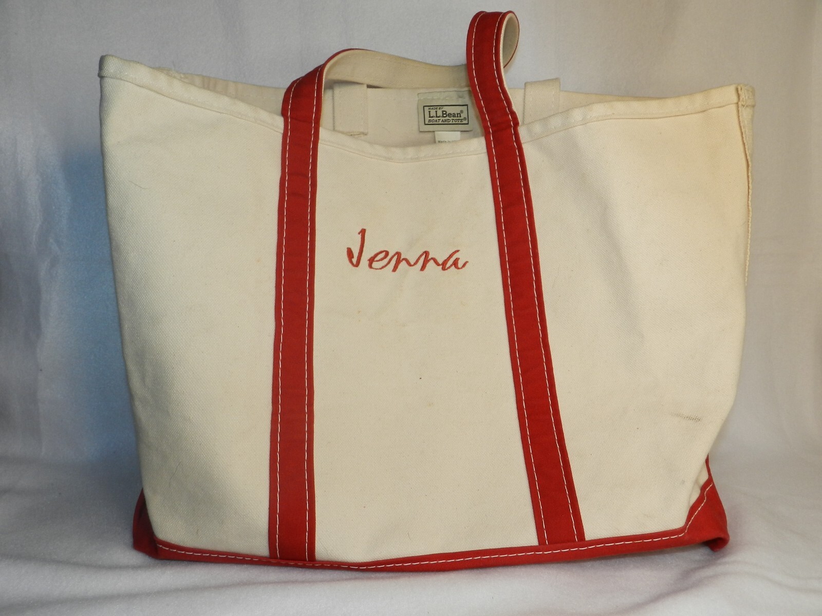 Vintage LL Bean Boat And Tote Made In USA Embroidered 