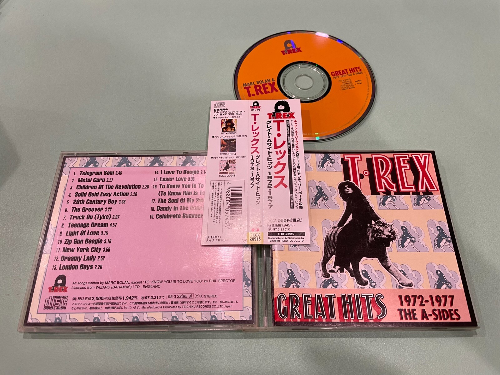 T. Rex – Great Hits - 1972-1977 The A-Sides Japan CD OBI