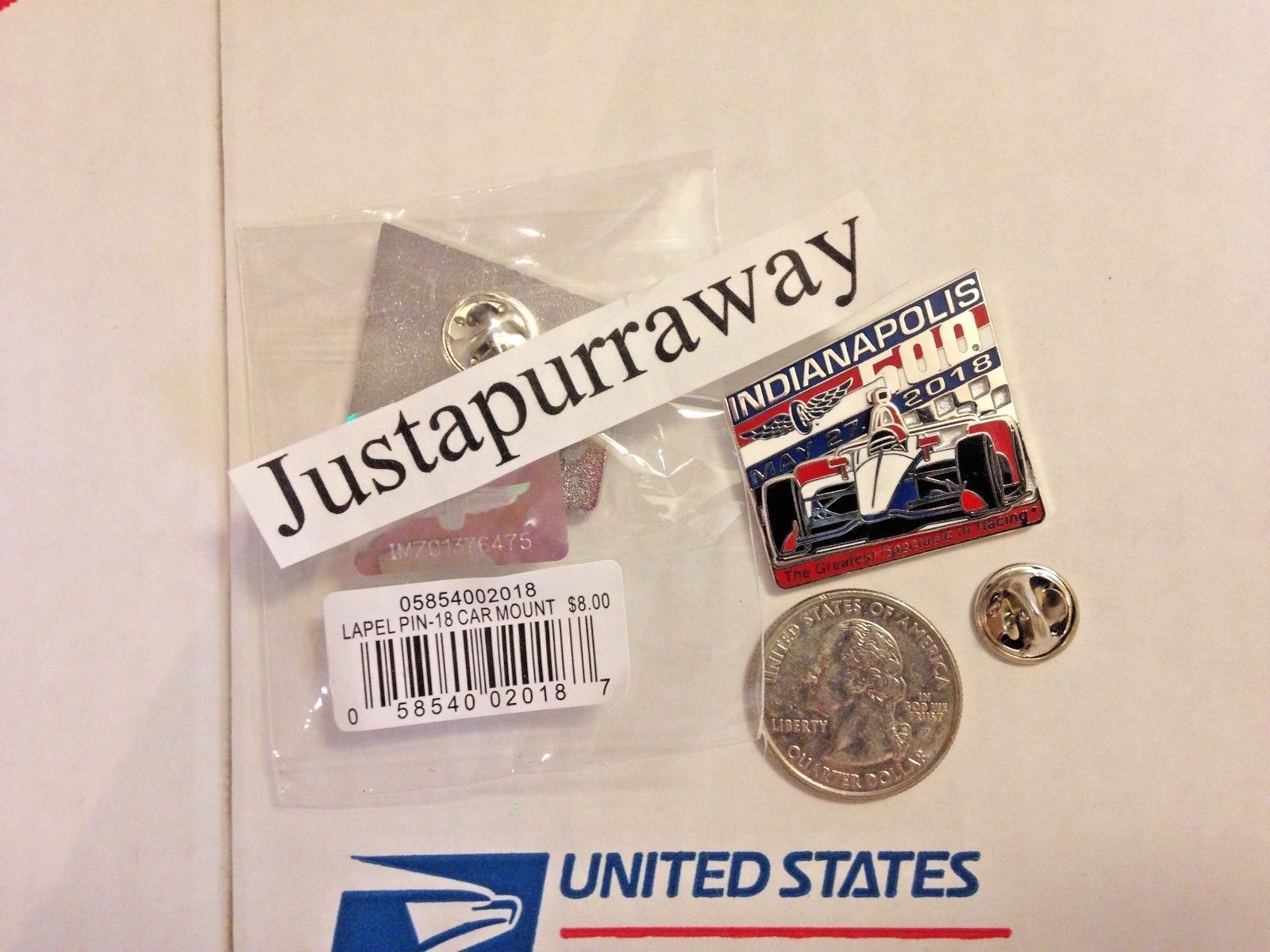 2018 Indianapolis Indy 500 102ND Running Car Mount Collector Lapel Pin