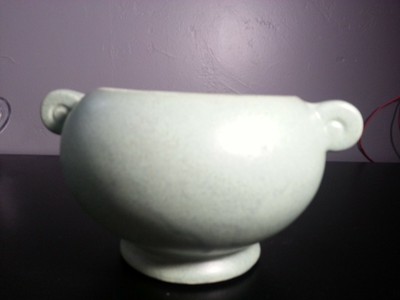 Vintage Mccoy Floraline Usa Pottery Oval Footed Planter 476 8 Olive