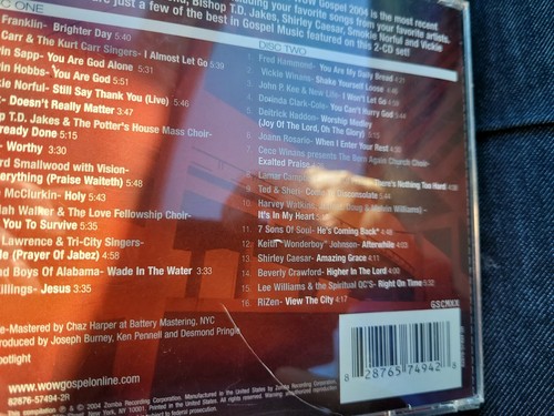 WOW GOSPEL 2004 楽譜とCD Wow Gospel 2004 Music CD Various 2004-01-27 - WOW GOSPEL