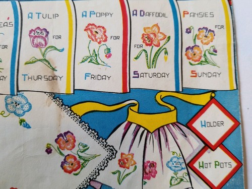 Sewing Transfer Pattern 215 VOGART Vtg Embroidery Painting Flower A Day Kitchen