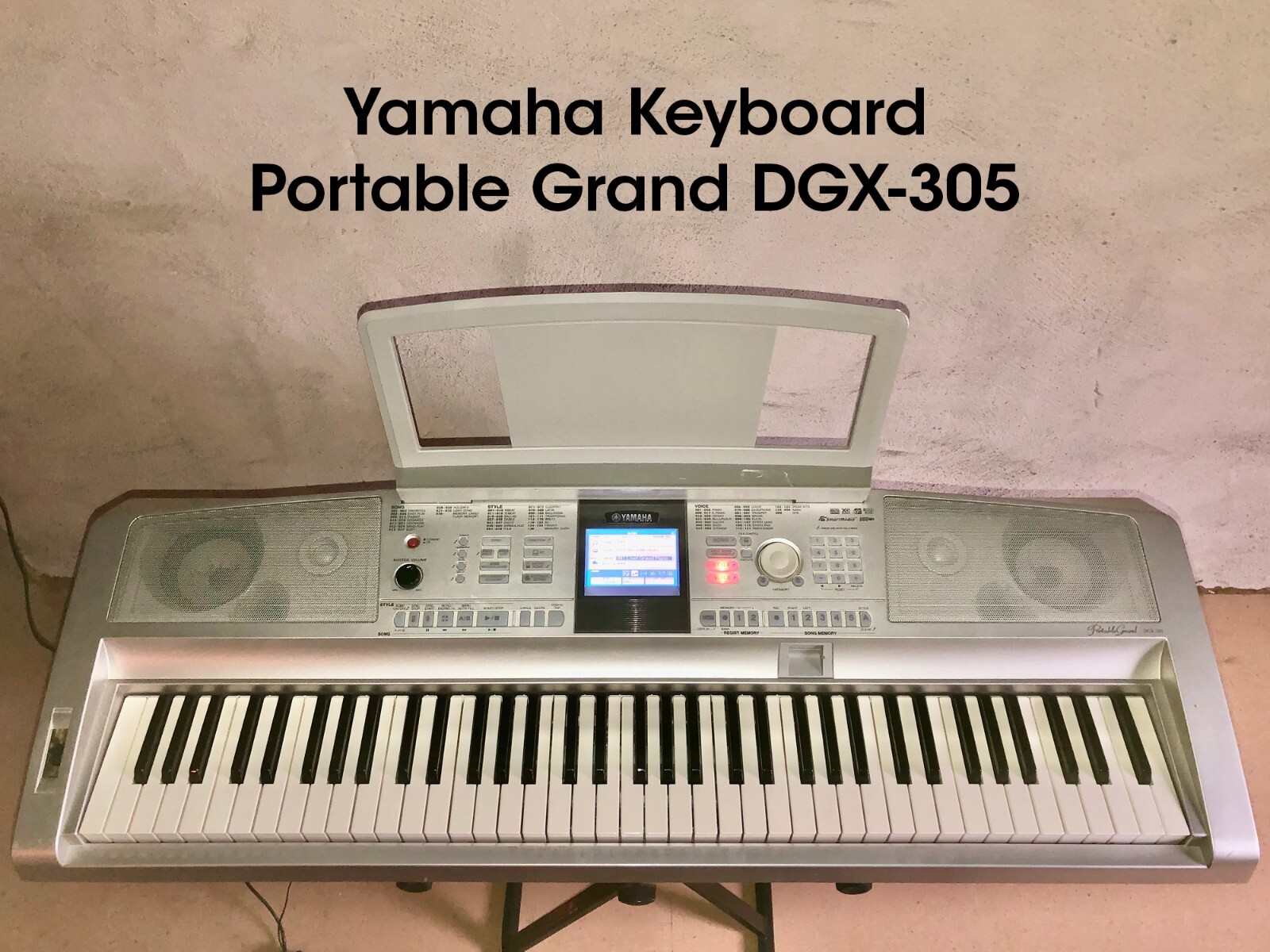 Elektrisches Piano Yamaha Portable Grand DGX-305, silbergrau