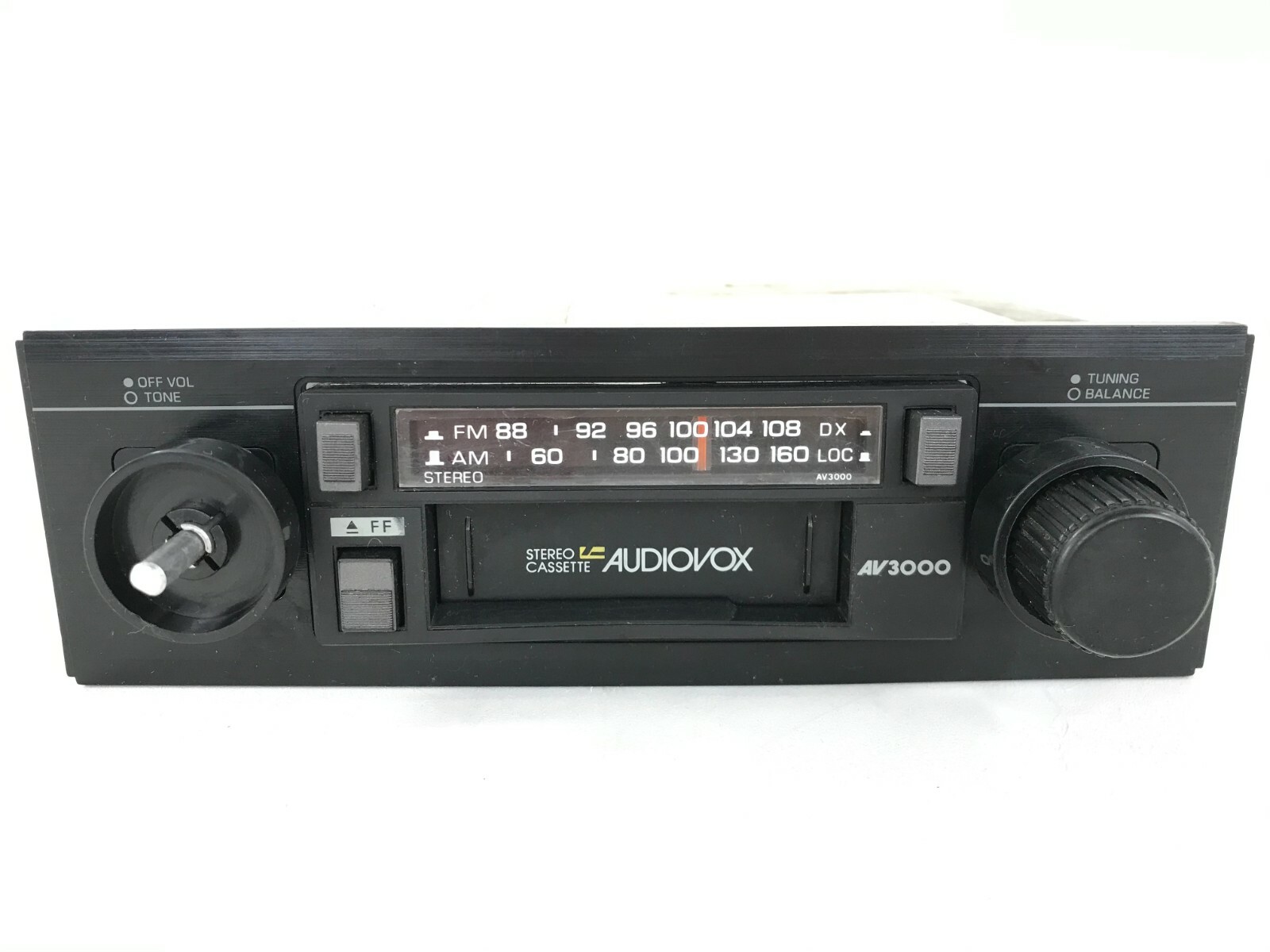 Vintage Audiovox AV-3000 Car Stereo AM FM Radio Tape Cassette Player NO