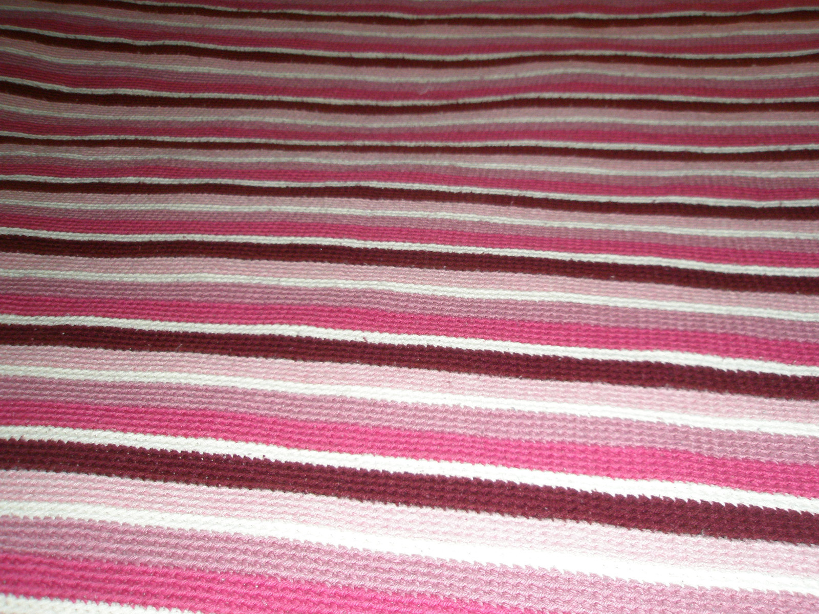Vintage Afghan Throw Set 2 Mauve Pink White