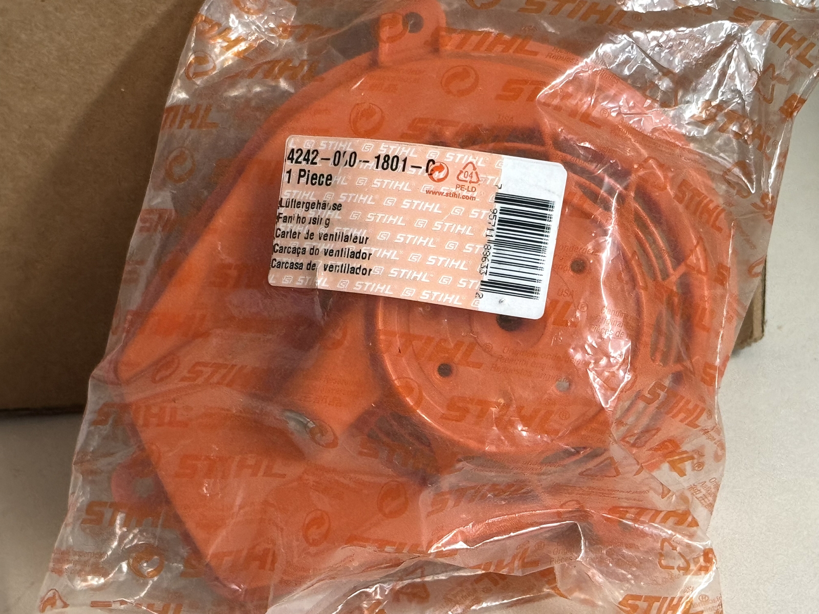 STIHL OEM FAN HOUSING 4242 080 1801 D HS46C HS56C C-E GENUINE - Picture 4 of 4