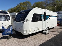 STERLING CONTINENTAL 580 - FIXED TRANSVERSE ISLAND BED CARAVAN + MOTORMOVER 