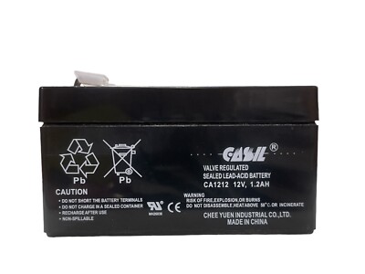CASIL Valve Regulated Sealed Lead-Acid Battery CA1212 12V 1.2AH for Alarm System