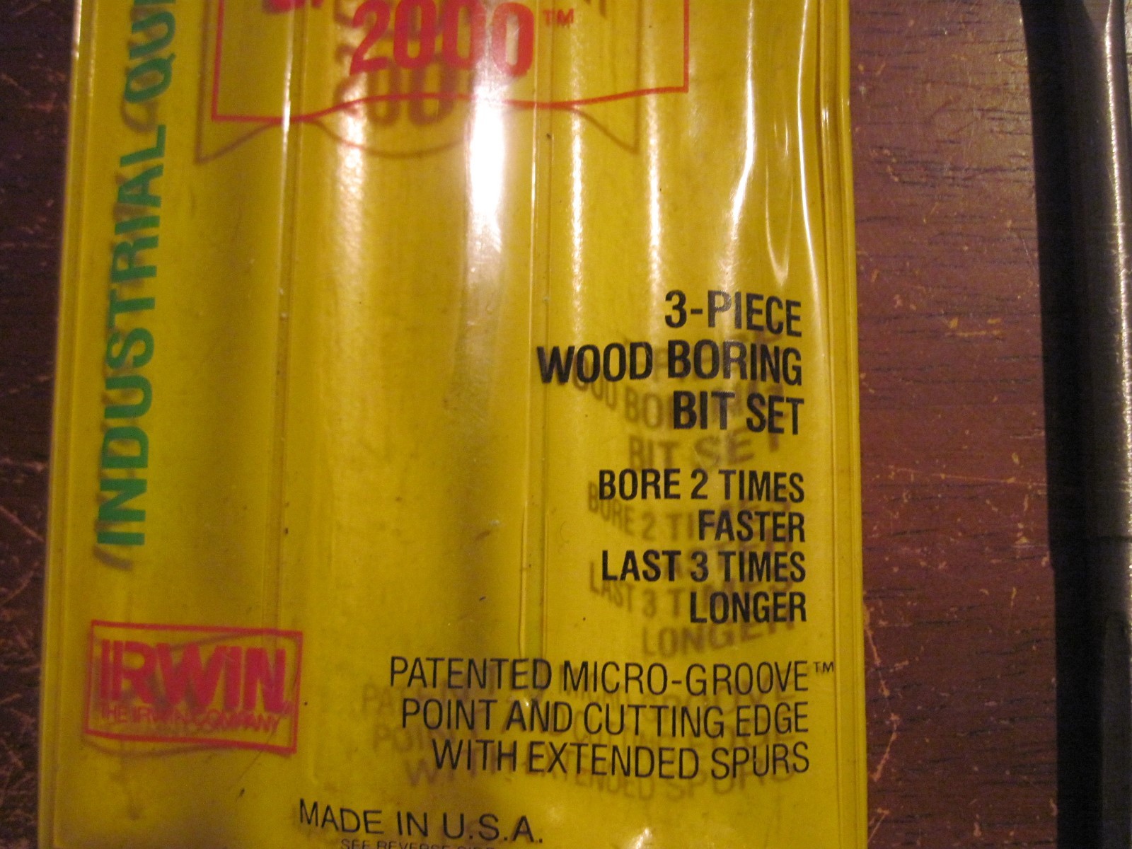 Set of 3 IRWIN Speedbor 2000 Bits in Plastic Pack, 1