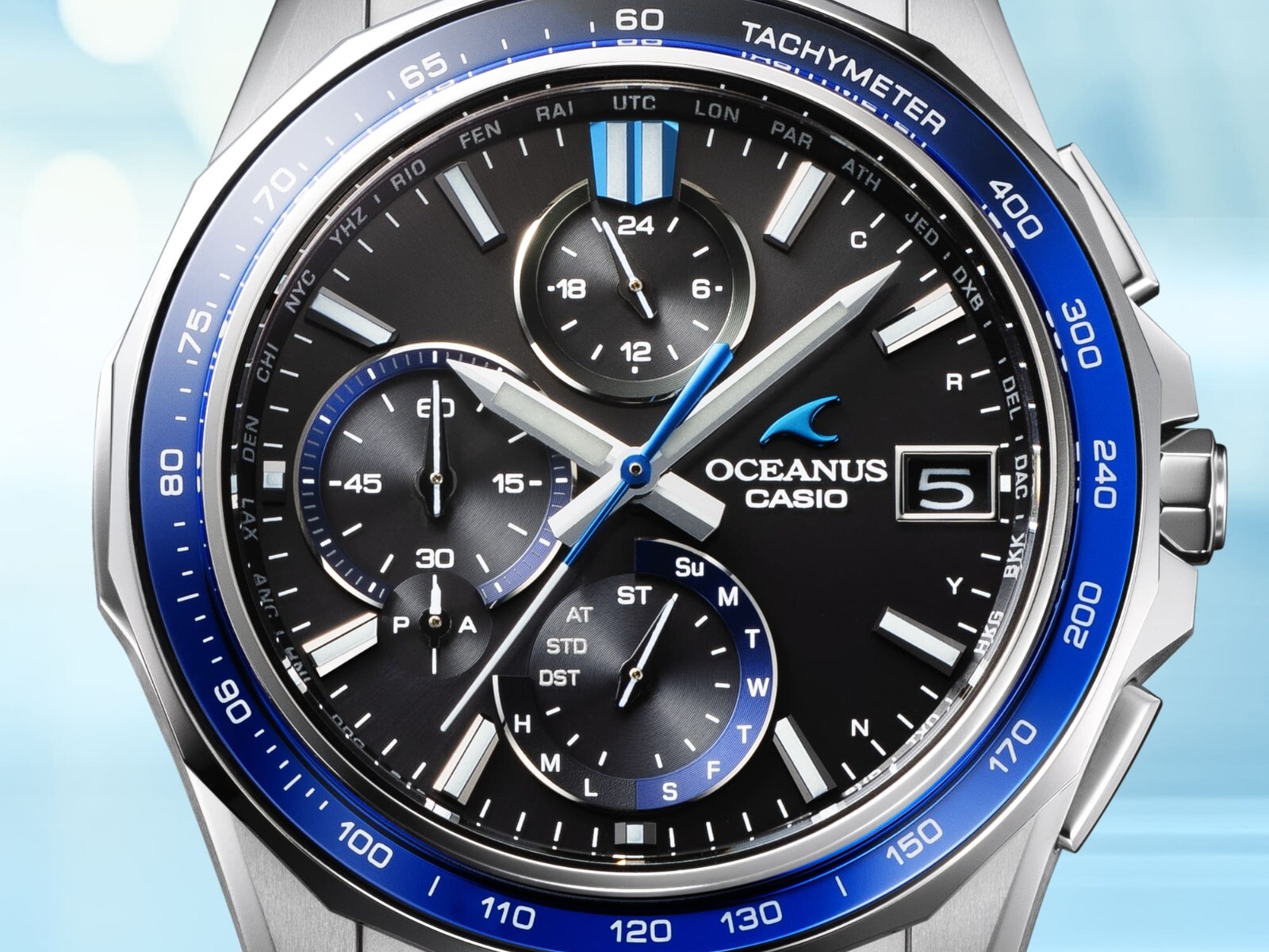 Pre-owned Casio Oceanus Ocw-s7000bv-2ajr S7000 Series Men's Wrist Watch Silver Limited