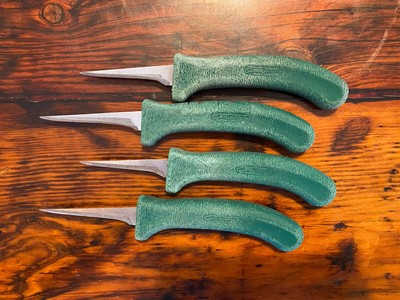 4 Ergo Sharp Stainless Steel Fillet Knifes with 3 1/2  Blades Sharpened