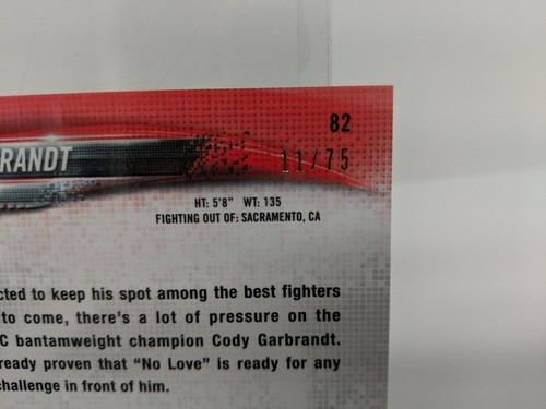 Cody Garbrandt UFC Topps Chrome 2018 Blue Wave Refractor 11/75 Rare MMA No Love