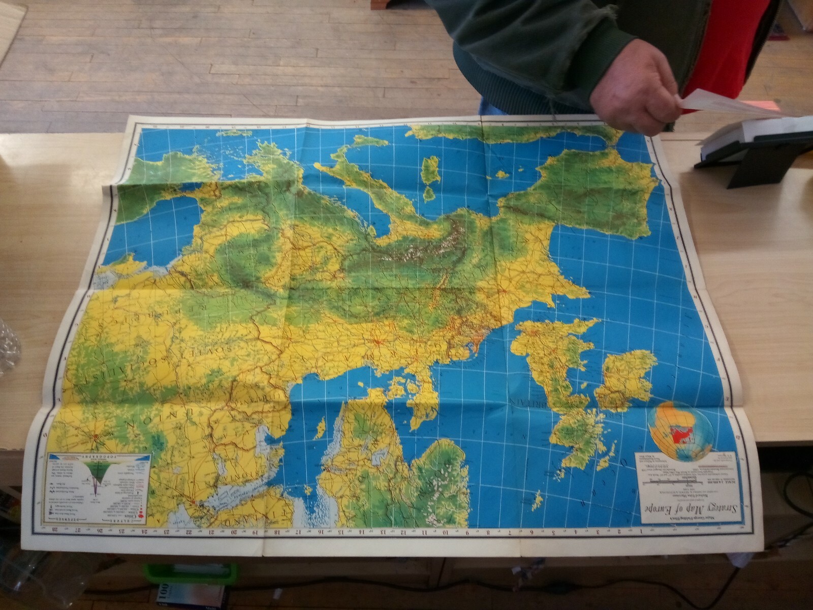 1940 Major George Fielding Eliots Strategy Map  Europe Military Geography WW II