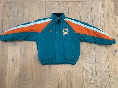 Vintage Miami Dolphins Windbreaker Jacket 90s NFL Reebok Pro