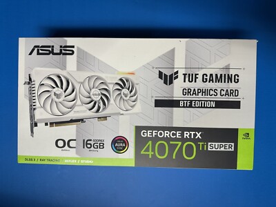 ASUS TUF Gaming NVIDIA GeForce RTX 4070 Ti SUPER White OC Edition Gaming GPU